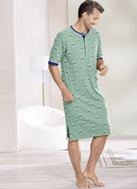 Nachthemd mit Knopfleiste und Seitenschlitzen 