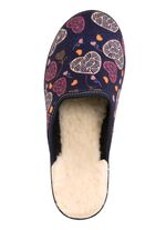 Zweierpack, gef&uuml;tterte Damen-Hausschuhe, Weite H, mit Textildruck 