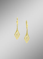 Bewegliche, durchbrochene und gl&auml;nzende Ohrringe 