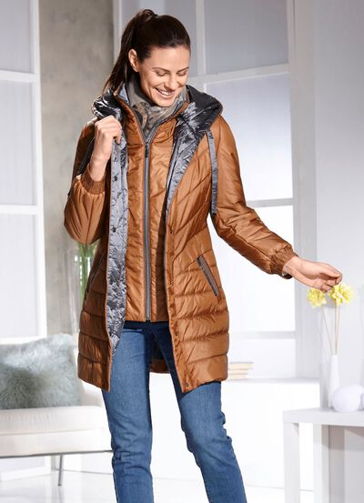 Kurzmantel mit Westeneinsatz 