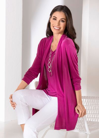 2-teiliges Set bestehend aus Shirtjacke und Tr&auml;gershirt 