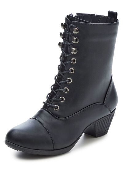 Andrea Conti, modische Damen-Stiefeletten, Winterschuhe, Weite G, mit Reissverschluss 