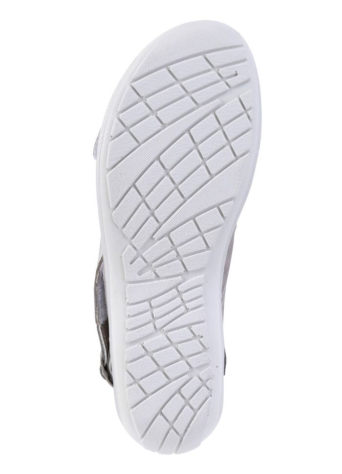 ELENA EDEN, bequeme Damen-Sandalen, Weite G, mit herausnehmbarem Fussbett GRAU