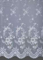 Vorhang mit Plauener Stickerei und Universalschienenband 