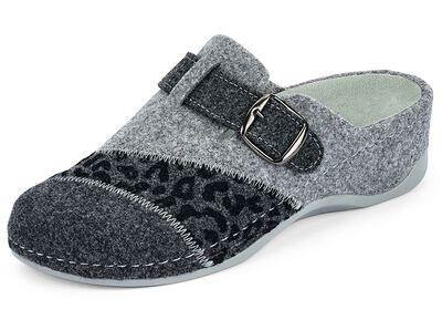 Mubb, klassische Damen-Hausschuhe, Weite H, mit herausnehmbarem Fussbett 