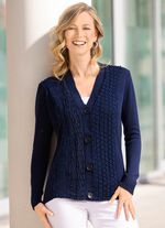 Strickjacke in Materialmix 