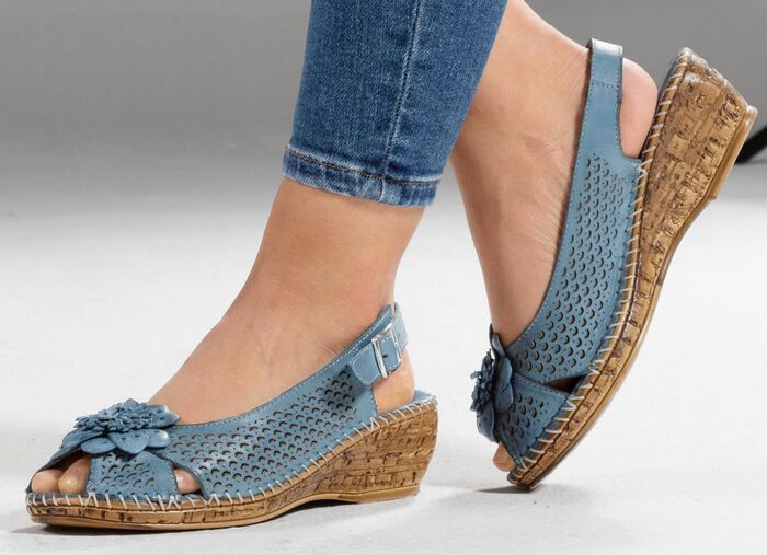 Gemini, sommerliche Damen-Sandaletten, Weite G, mit Gummizug 