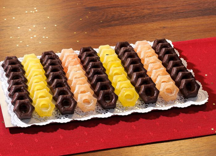 Ananas- und Orangengelee-Sterne 