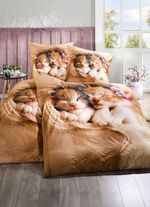 &raquo;Dobnig&raquo; Bettw&auml;sche mit Katzenkindern 