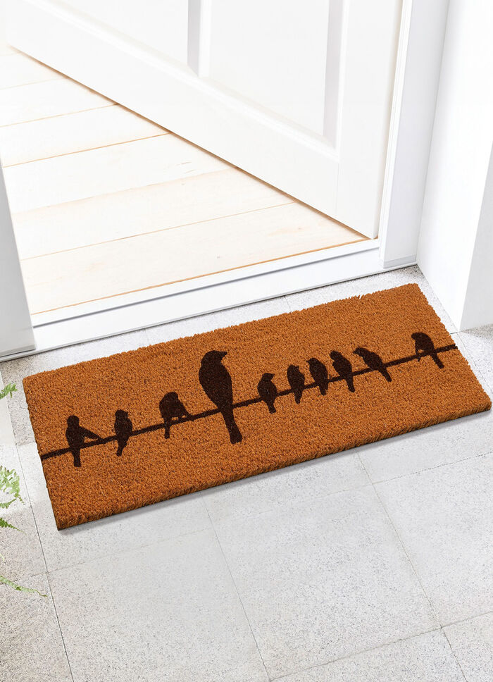 Fussmatte mit rutschfester Gummir&uuml;ckseite BRAUN