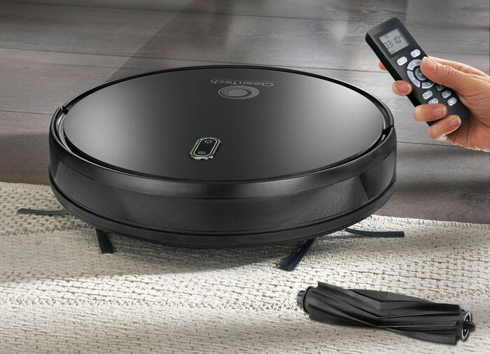 Saug- und Wischroboter mit integriertem Wasserreinigungssystem und Haustierbürste