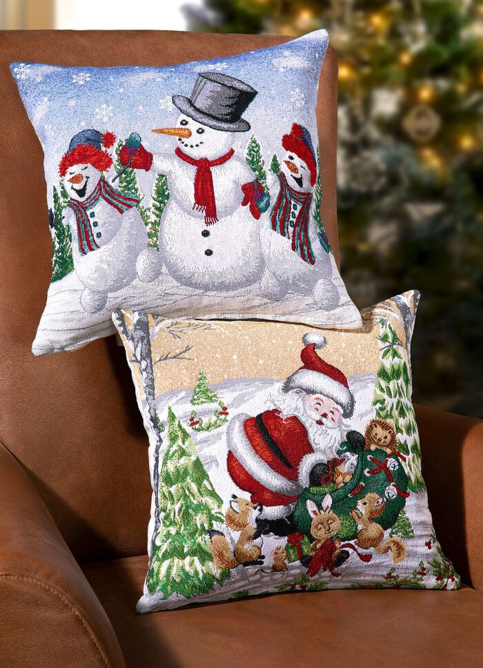 Kissenbezug aus Gobelin mit Reissverschluss 