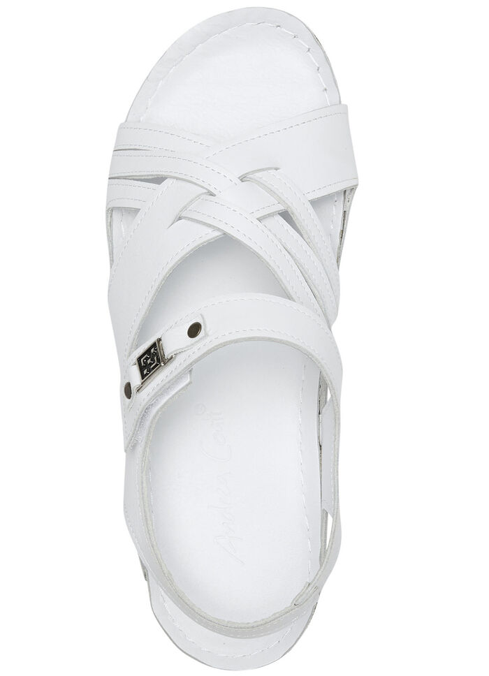 Andrea Conti Sandale mit Metallschmuck WEISS