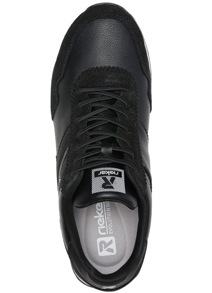 Schnür-Sneaker mit herausnehmbarem Textilfussbett SCHWARZ