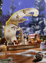 Beleuchtete Holzdekoration 