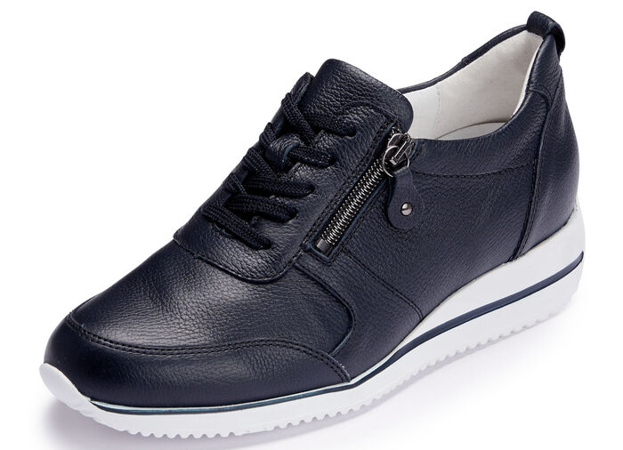 Waldläufer, bequeme Damen-Sneaker, Weite H, mit herausnehmbarem Fussbett NACHTBLAU