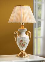 Tischlampe mit echter Blattgoldauflage 