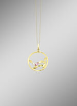 Anh&auml;nger mit Edelsteinen und synth. Zirkonia 