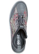 Gemini Bootie mit effektvollen Steppn&auml;hten GRAU-BUNT