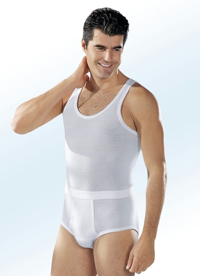 Pfeilring Dreierpack Slips aus Doppelripp mit Eingriff, weiss 