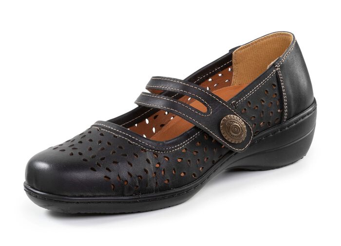 ELENA EDEN, sommerliche Damen-Spangenschuhe, Weite H, mit herausnehmbarem Fussbett 