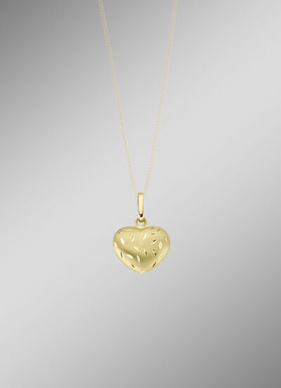 Herz-Anhänger mit strukturierter Vorderseite 