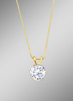 Anhänger mit synthetischen Zirkonia und Veneziakette 