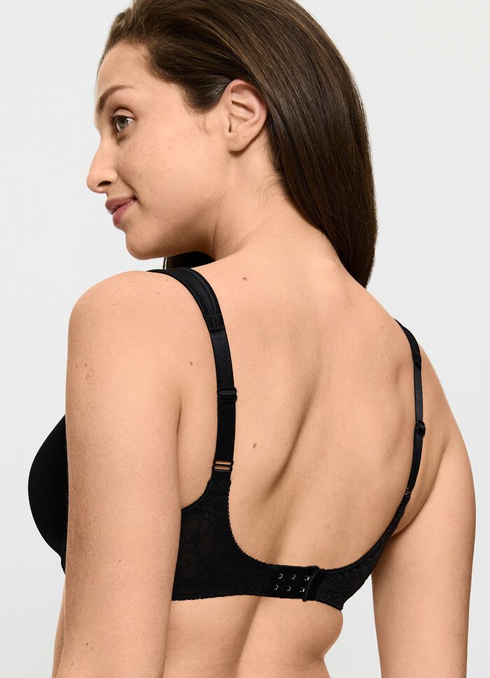 Triumph-Comfort Minimizer-B&uuml;gel-BH mit elastischer T&uuml;llstickereispitze SCHWARZ