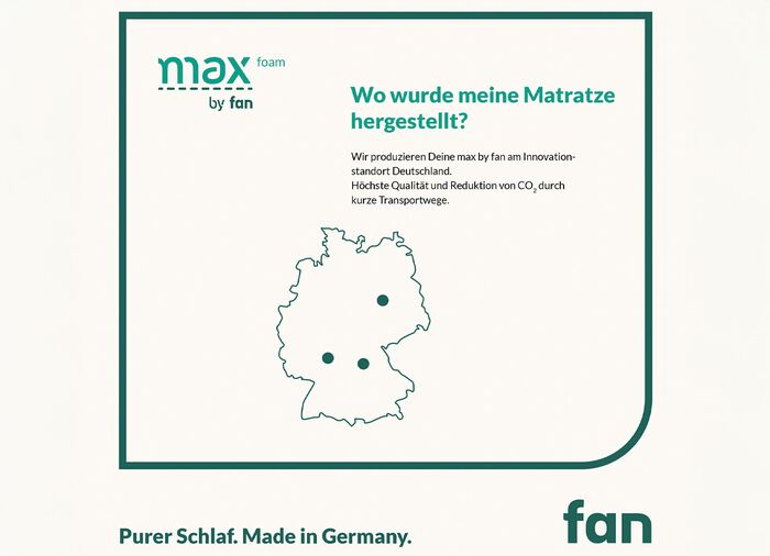 Mehrzonen-Komfortschaumkern-Matratze &laquo;max foam by fan&raquo; 