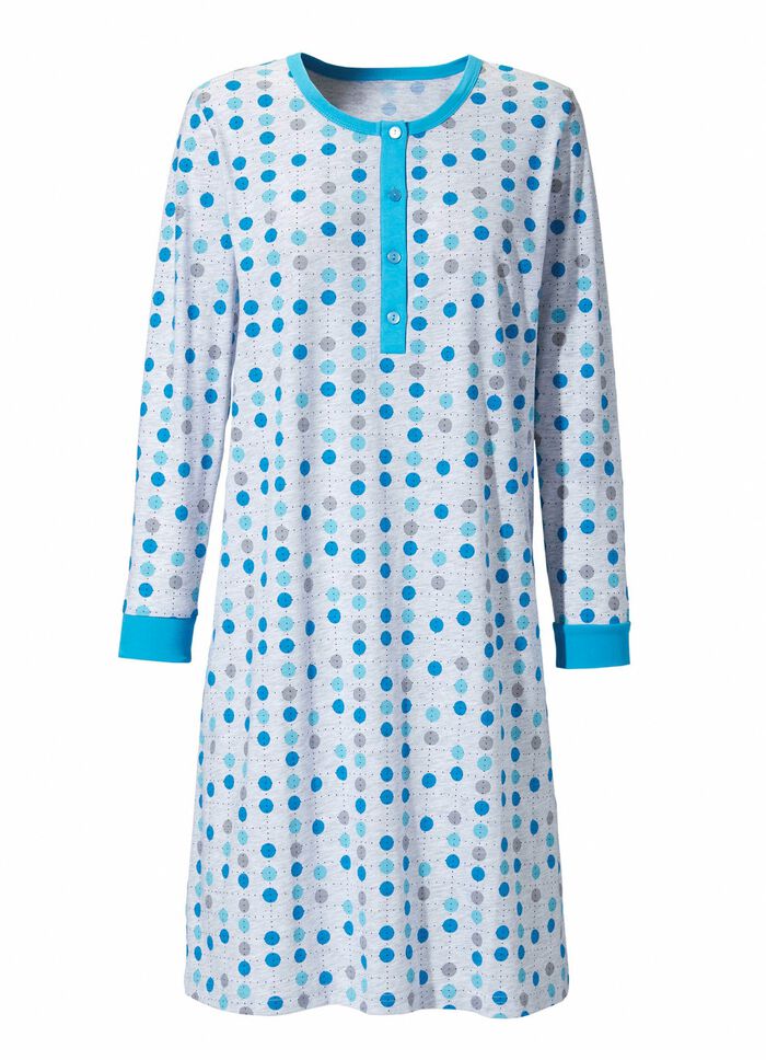 Zweierpack Nachthemden, Langarm mit Knopfleiste und B&uuml;ndchen 