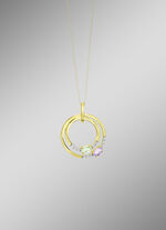 Attraktiver Blickfang: Anhänger mit synth. Zirkonia und Glassteinen 