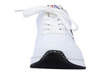 Rieker, stylische Damen-Sneaker, Weite H, mit herausnehmbarem Fussbett WEISS-SCHWARZ
