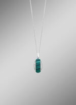 Anh&auml;nger mit Zirkonia und Malachit 