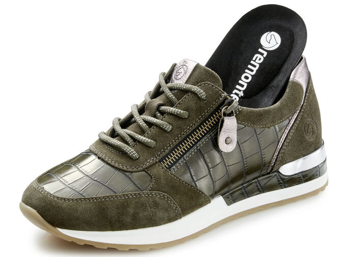 Schnürschuh mit herausnehmbarem Fussbett KHAKI
