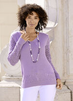 Pullover mit Ajourdessin FLIEDER