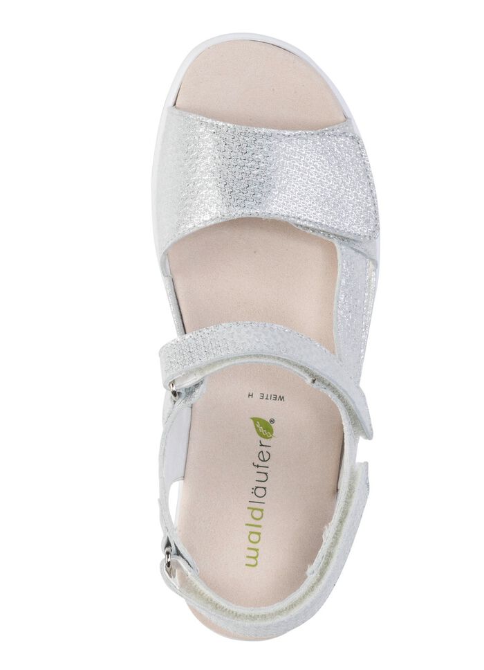 Waldl&auml;ufer Sandalette mit effektvoller Pr&auml;gung SILBER