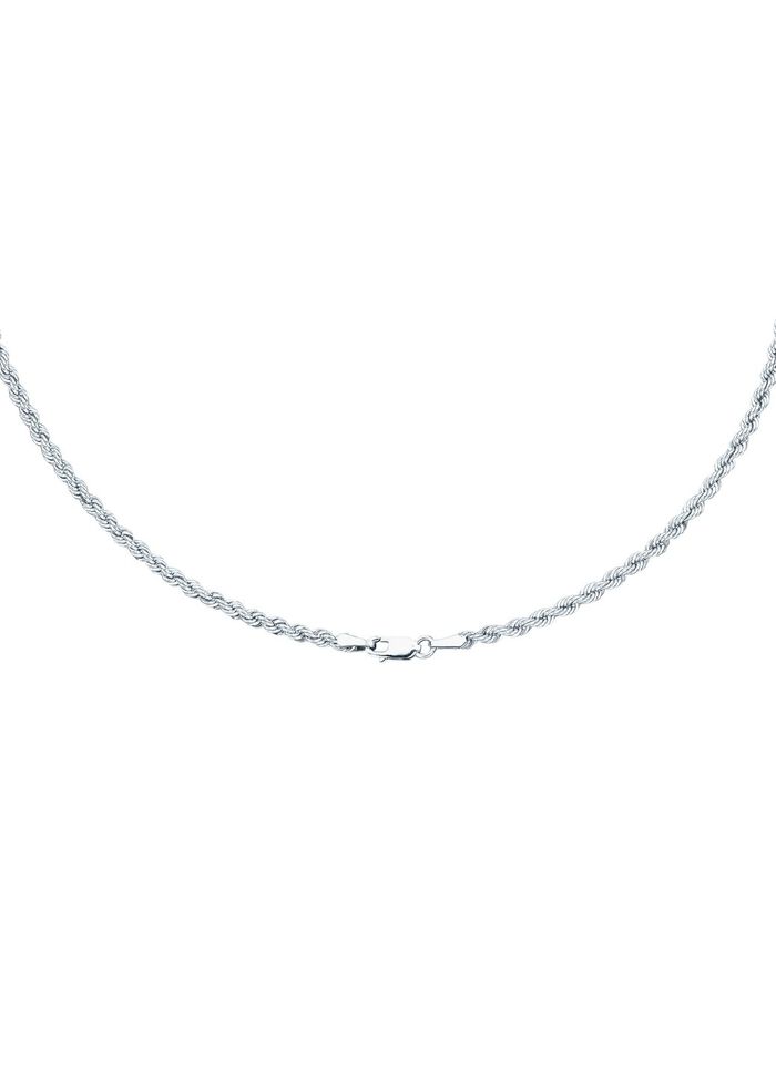 Kordel-Halskette in Weissgold 