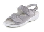 ELENA EDEN, bequeme Damen-Sandalen, Weite G, mit herausnehmbarem Fussbett GRAU
