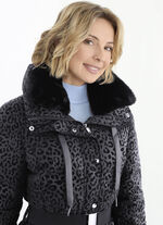 Kurzmantel mit Stretchgürtel 