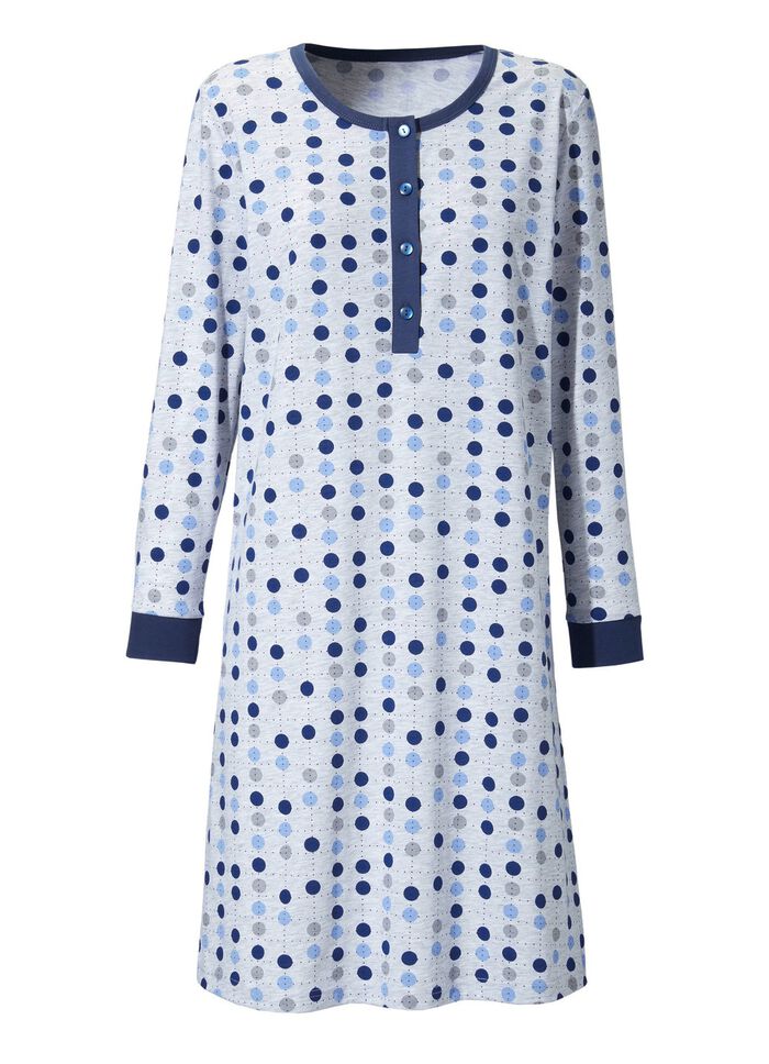 Zweierpack Nachthemden, Langarm mit Knopfleiste und B&uuml;ndchen 