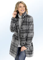 Longjacke mit abnehmbarem Kunstpelz-Besatz 