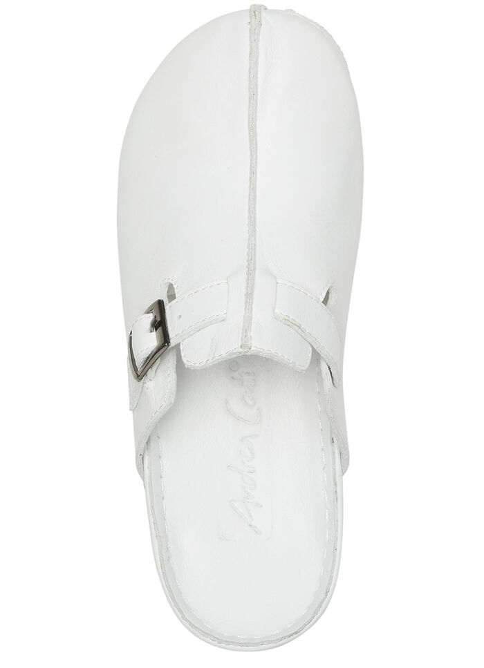 Andrea Conti Clog aus weichem Nappaleder WEISS