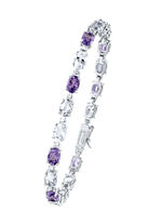 Armband mit Amethyst und Weisstopas 
