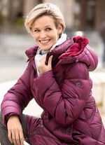 Kurzmantel mit Zickzack-Stepp 