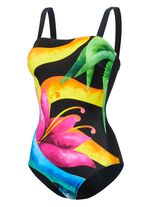 Schwab Badeanzug mit platziertem Druckdessin und Halbkorsage 