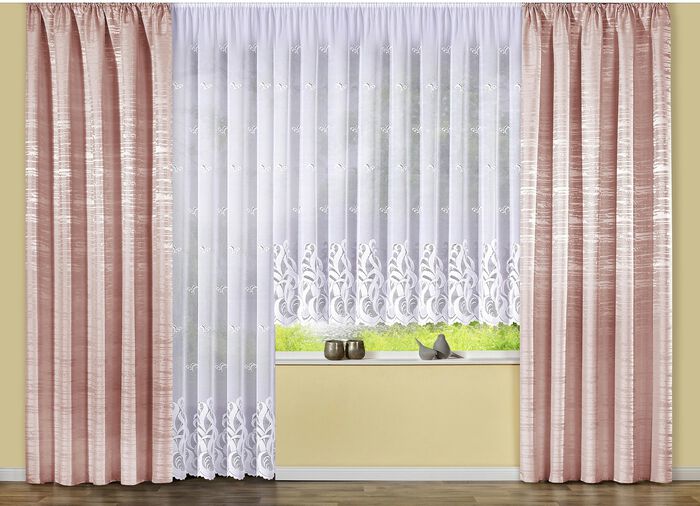 H&uuml;bscher Langvorhang mit Universalschienenband 