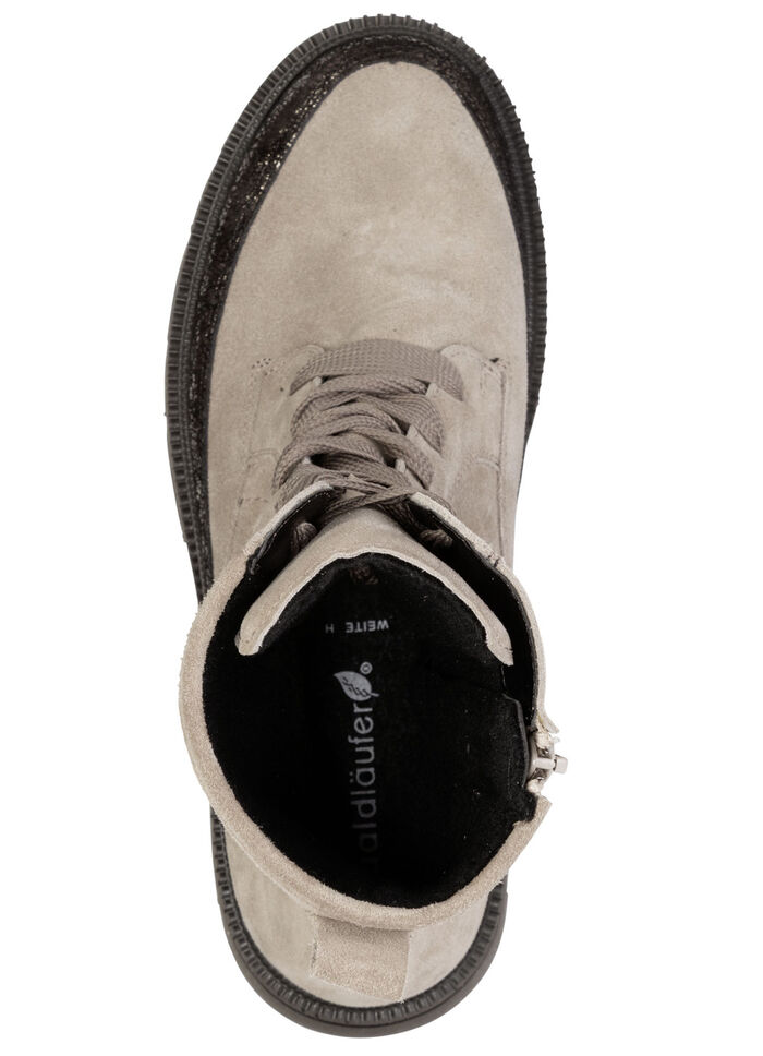 Waldläufer, bequeme Damen-Stiefeletten, Winterschuhe, Weite H, mit herausnehmbarem Fußbett TAUPE