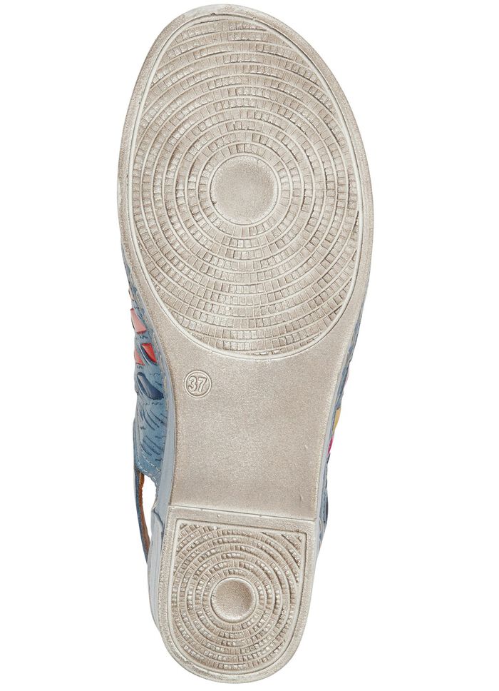 Gemini Sandalette mit raffinierten, bunten Flechtdurchz&uuml;gen 