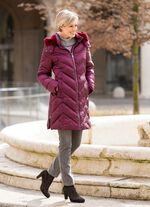 Kurzmantel mit Zickzack-Stepp 