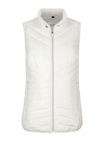 Steppweste mit Kontrastpaspelierung WEISS